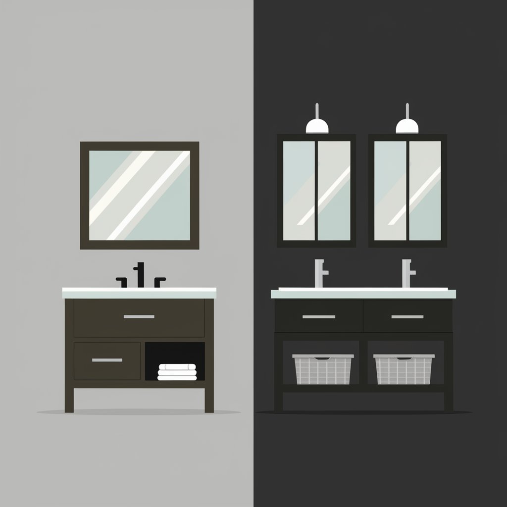 What’s the difference between a single and a double bathroom vanity?