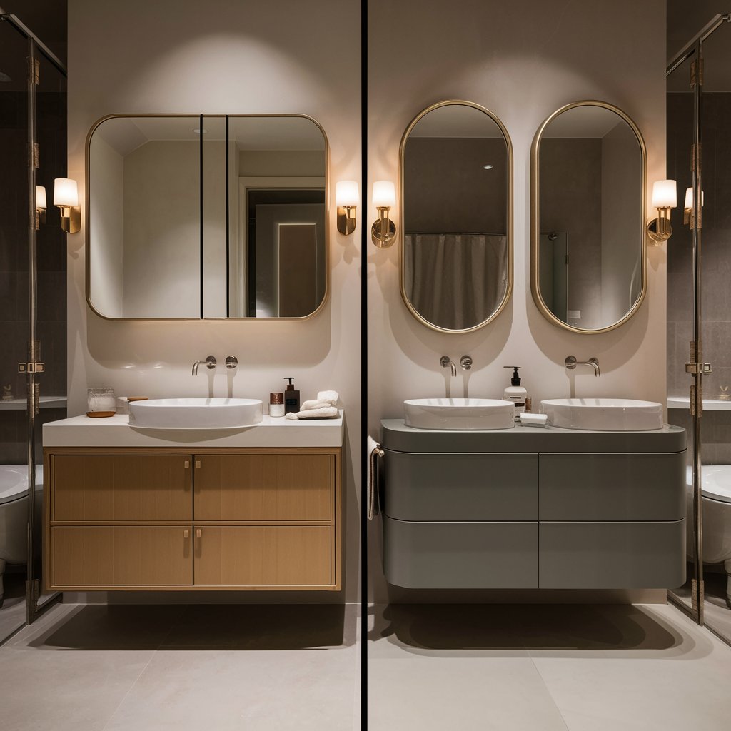 What’s the difference between a single and a double bathroom vanity?