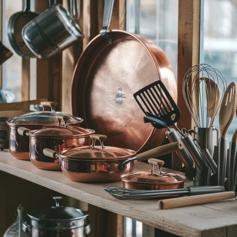 What are some creative ways to display kitchen utensils and tools as decor?