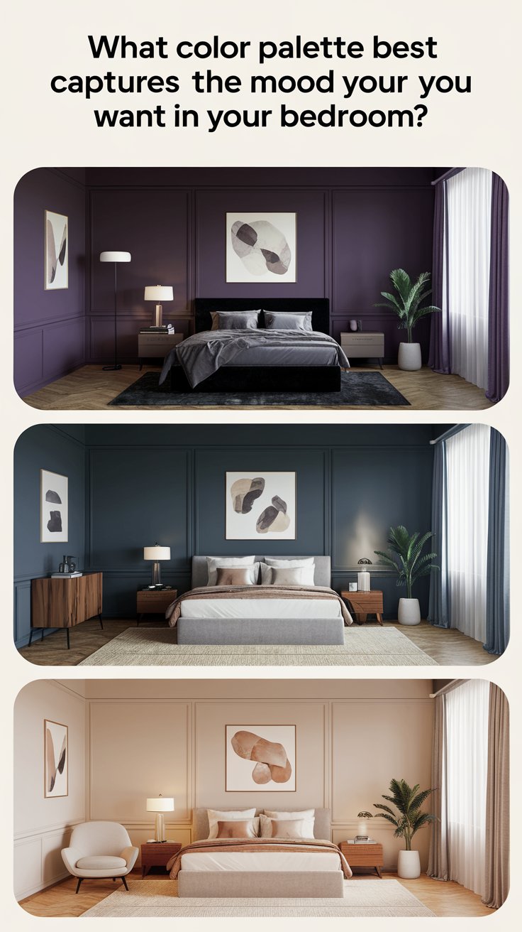 What color palette best captures the mood you want in your bedroom?