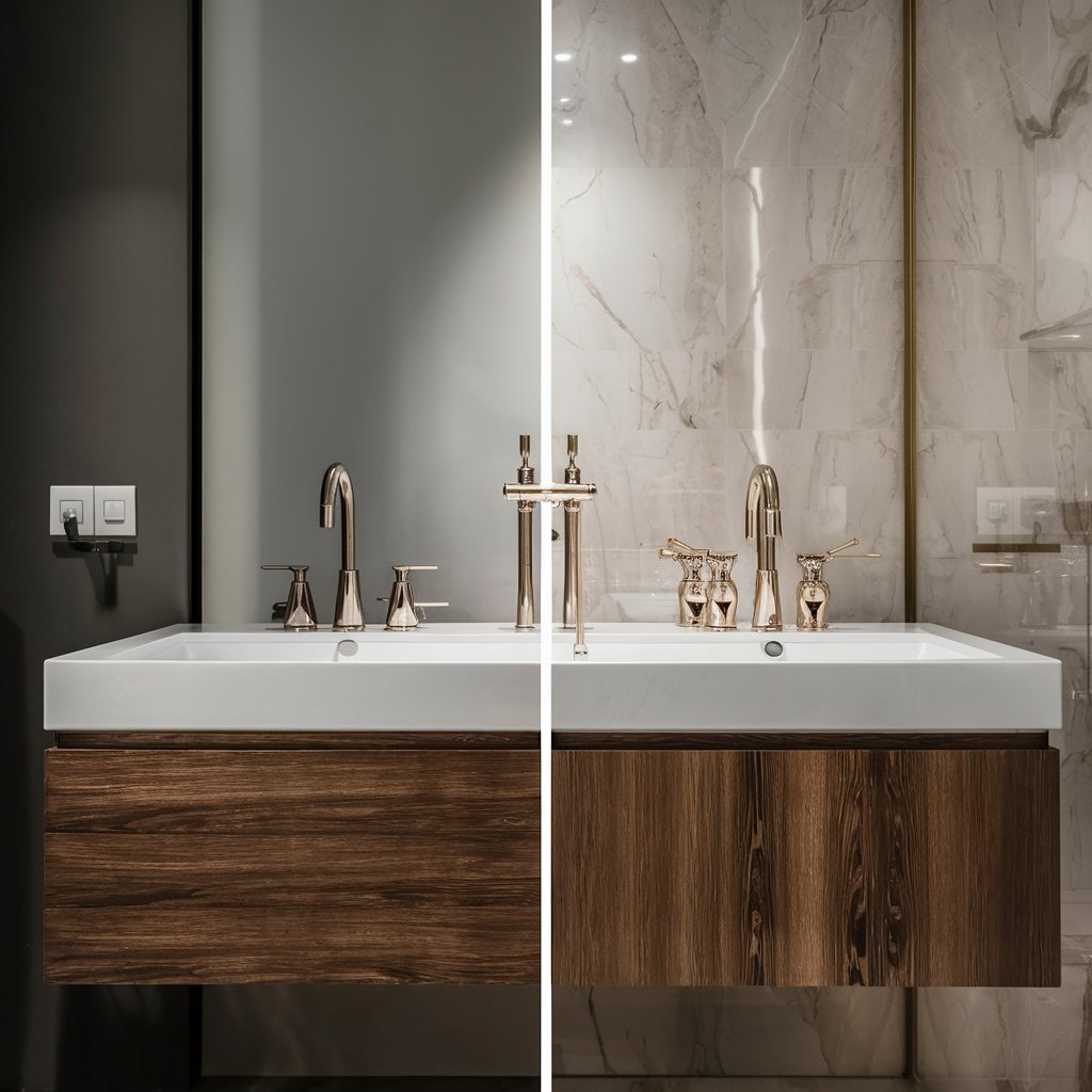 What’s the difference between a single and a double bathroom vanity?