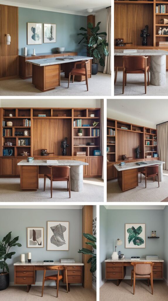 What type of materials and finishes will complement your home office décor?