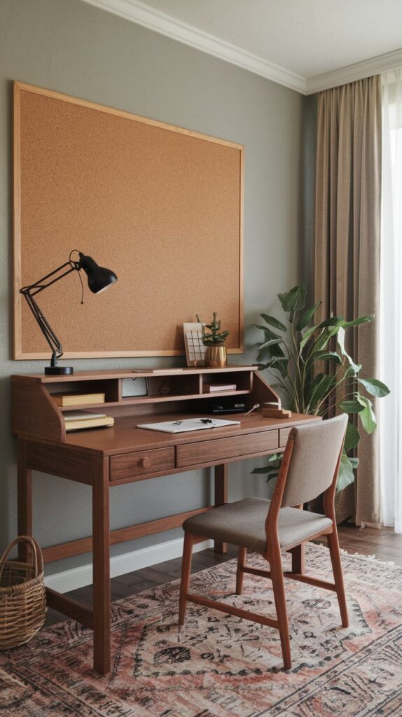 What type of materials and finishes will complement your home office décor?