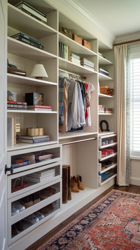 How much storage space do you need, and what items will you store in the built-ins?