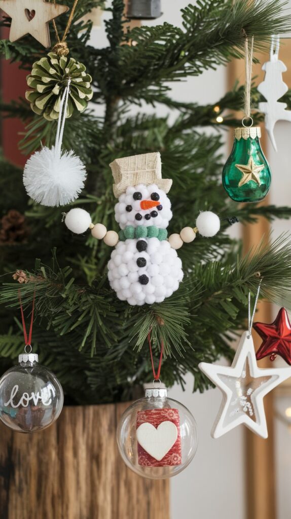 What are some creative DIY ornament ideas for a personalized Christmas tree?