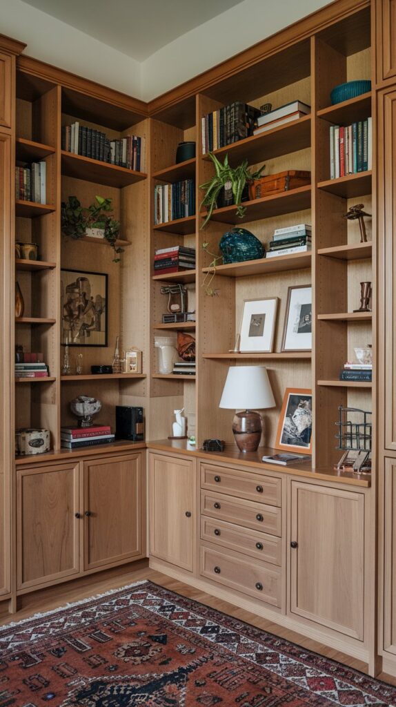 How much storage space do you need, and what items will you store in the built-ins?