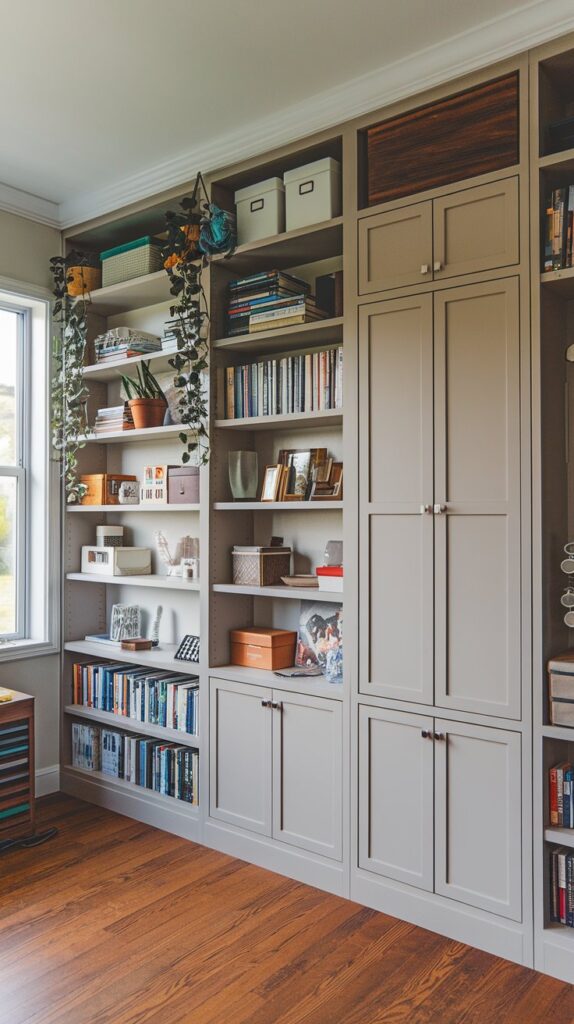 How much storage space do you need, and what items will you store in the built-ins?