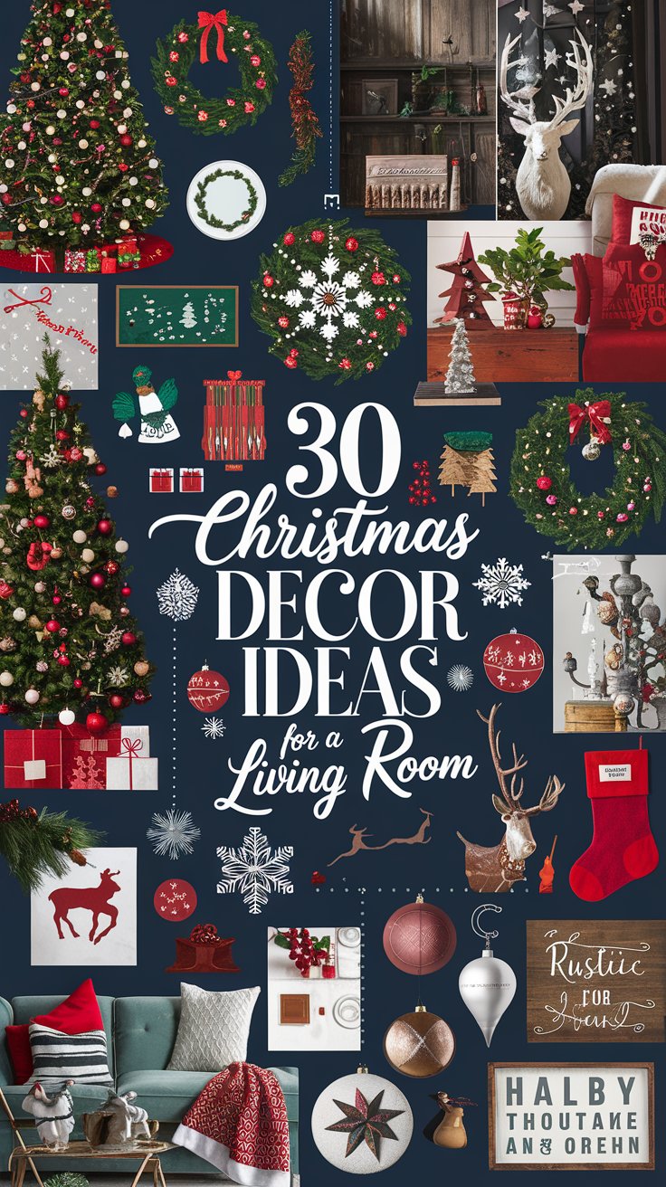 30 ideas for christmas decor ideas for living room