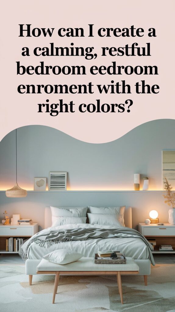 How can I create a calming, restful bedroom environment with the right colors?