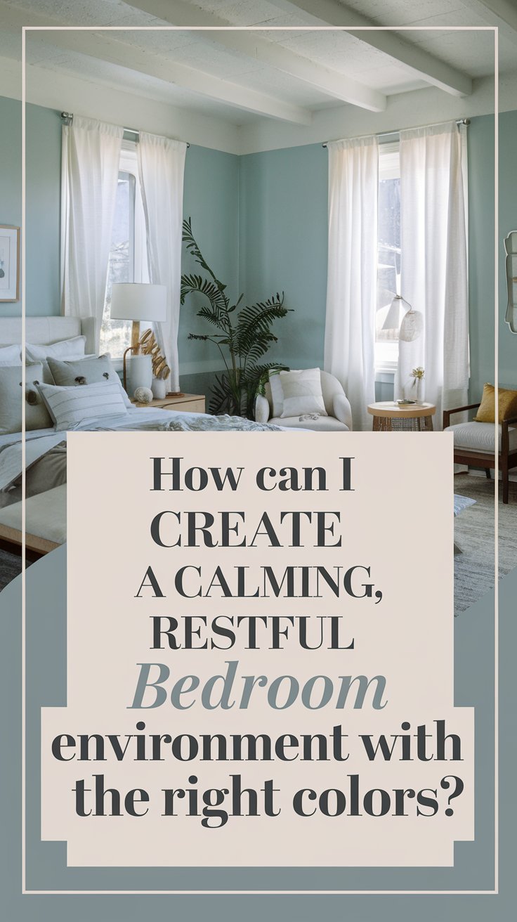 How can I create a calming, restful bedroom environment with the right colors?