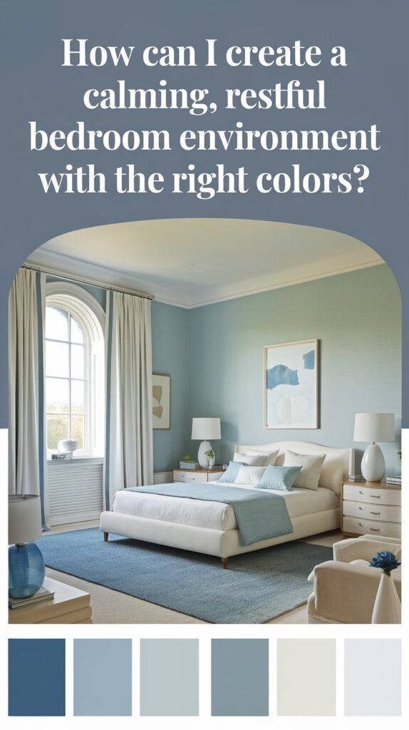 How can I create a calming, restful bedroom environment with the right colors?