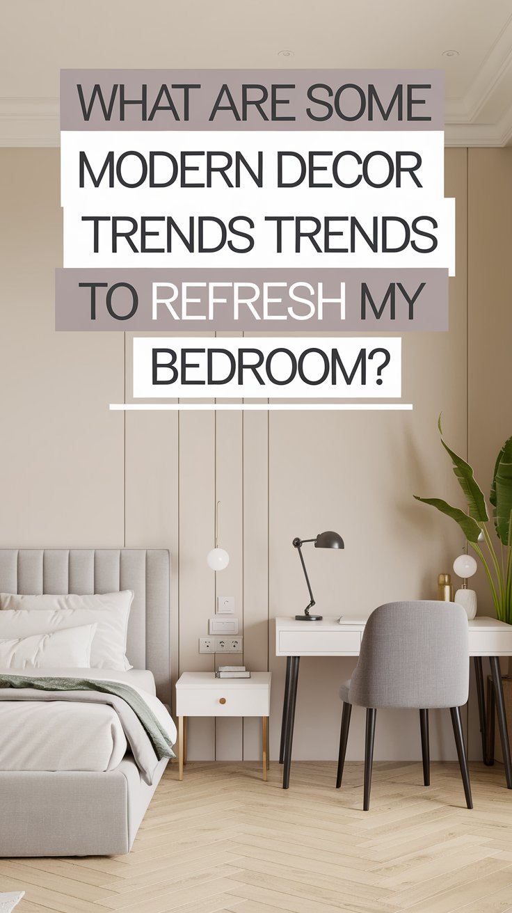 What are some modern decor trends to refresh my bedroom?