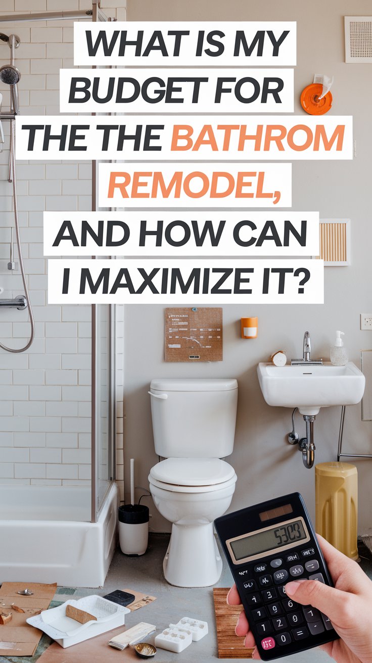 What is my budget for the bathroom remodel, and how can I maximize it?