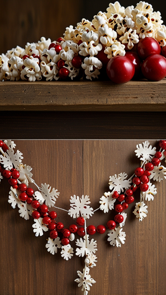 How can I decorate my mantelpiece with homemade Christmas decorations?