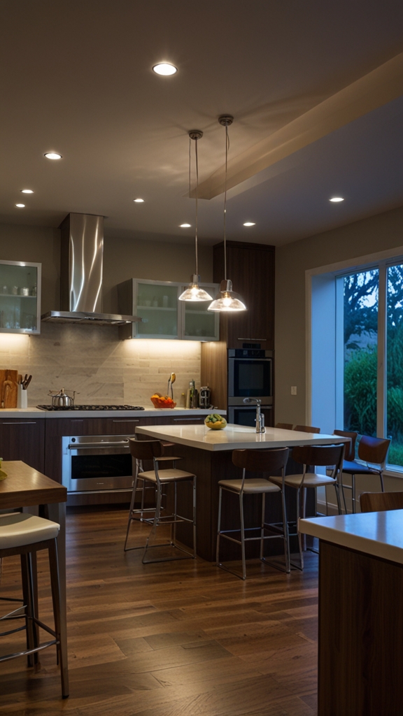 How can I make the kitchen more energy-efficient and eco-friendly?