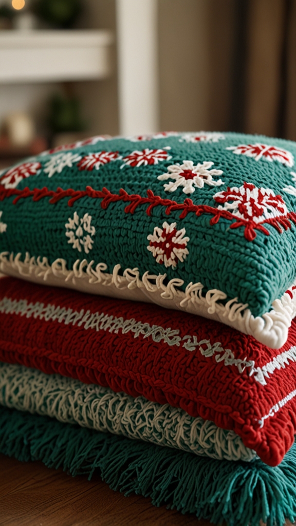 What are some DIY Christmas decoration ideas for a personalized living room look?