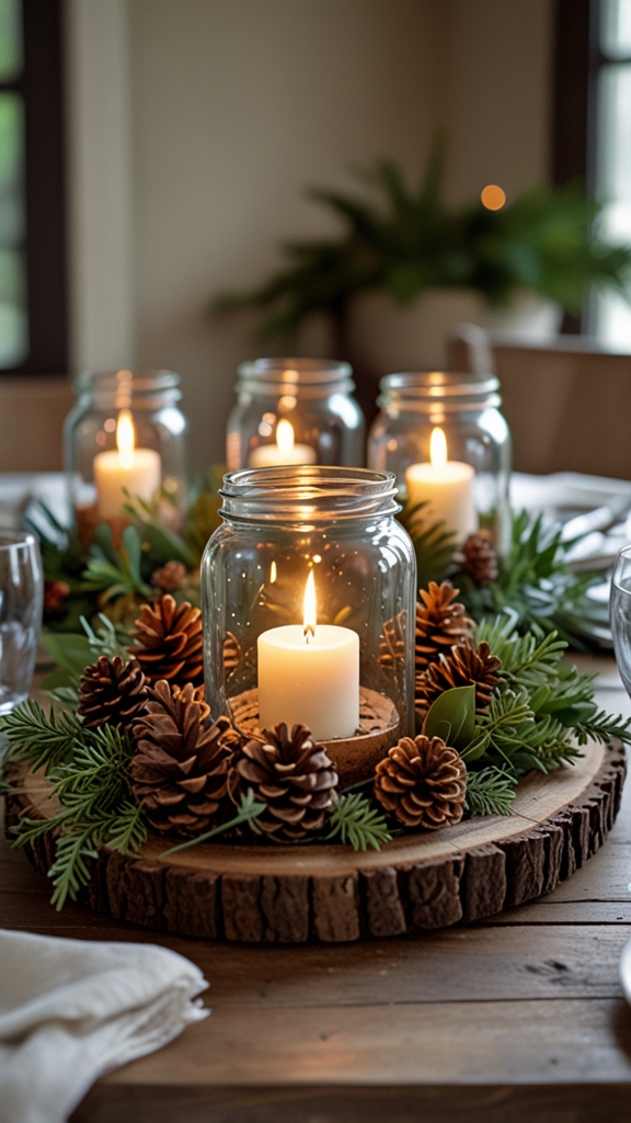 What are some DIY Christmas decoration ideas for a personalized living room look?