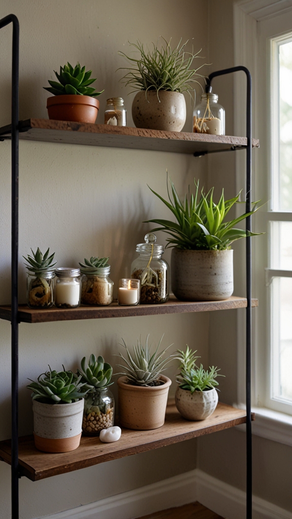 How do you incorporate greenery or natural elements into bathroom design?