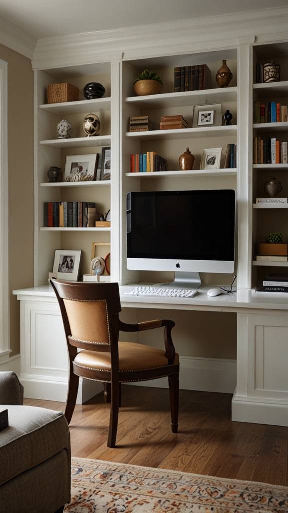 How will the built-ins accommodate your technology, such as cords, monitors, or printers?