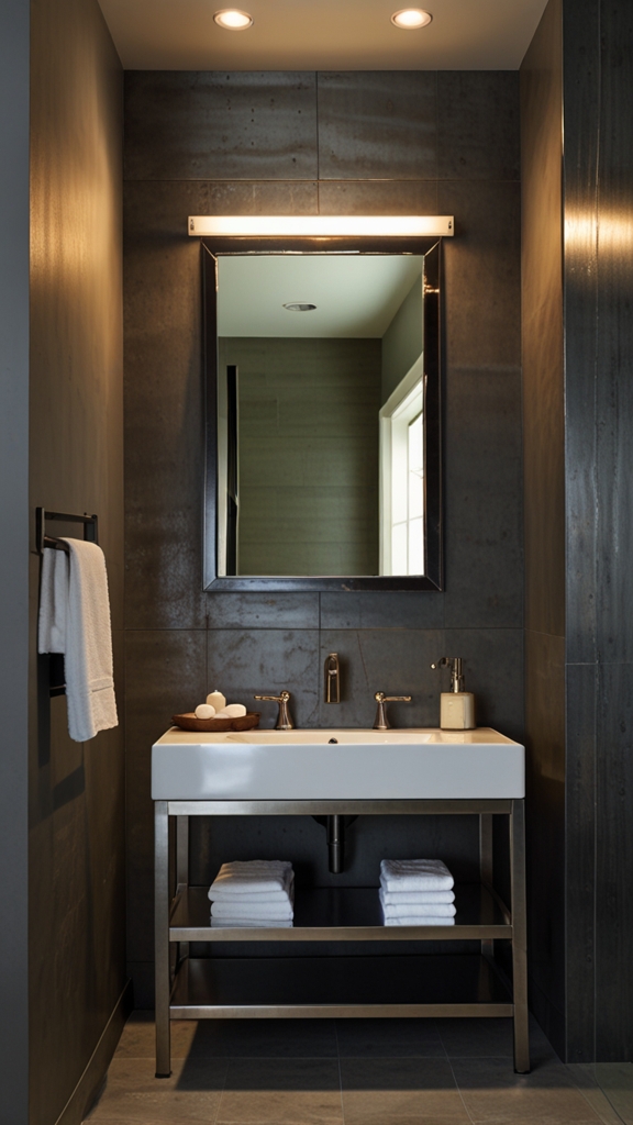 What are the most popular materials for modern bathroom vanities?