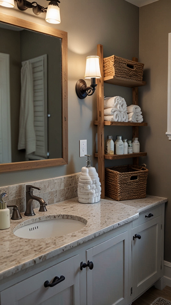 What are some budget-friendly ways to upgrade bathroom decor?