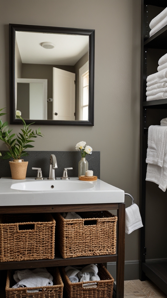 What are some budget-friendly ways to upgrade bathroom decor?