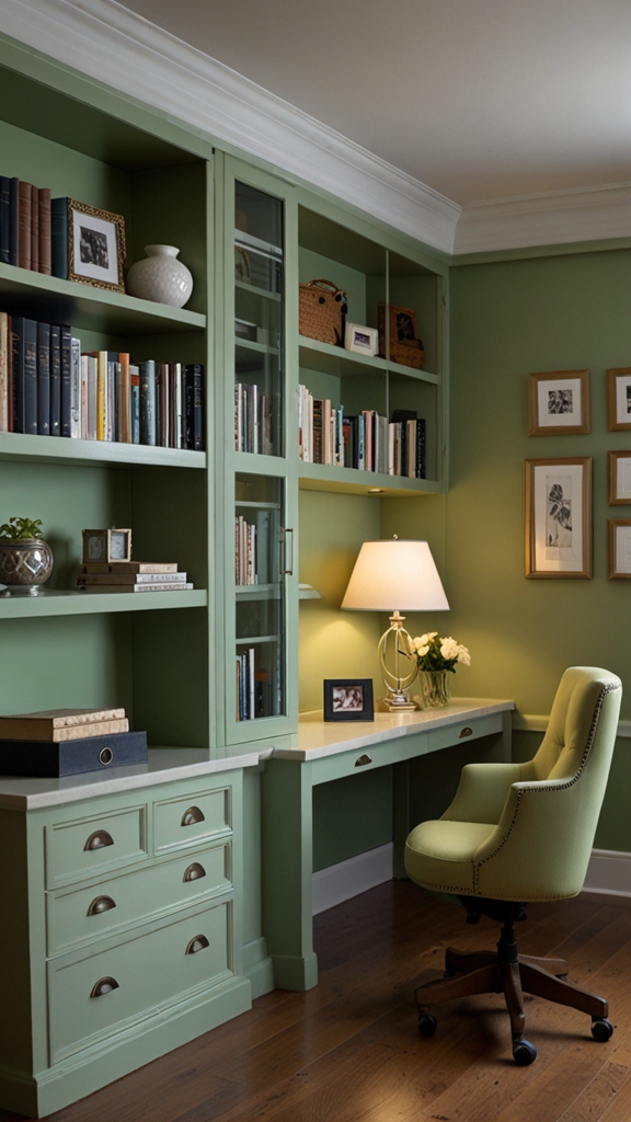 How can built-ins optimize your workspace ergonomics and accessibility?