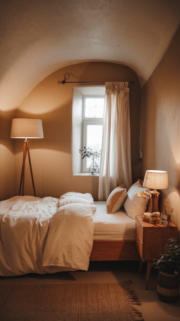 What are the best lighting options to make my bedroom feel cozy?