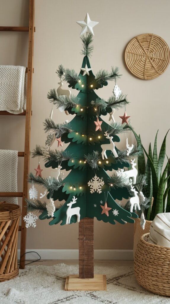 How can I make my living room Christmas decor kid-friendly yet stylish?