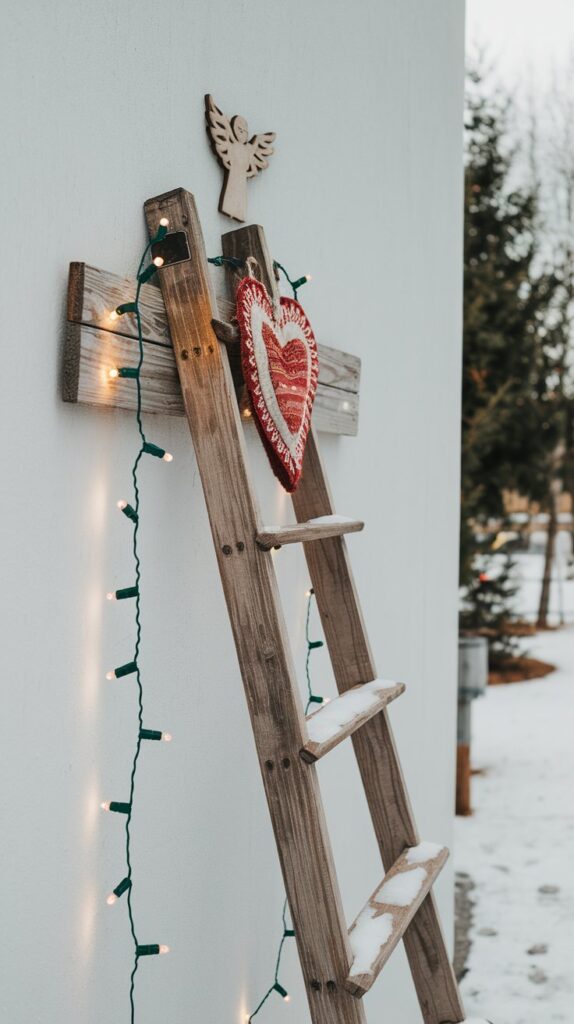 How can I craft beautiful outdoor Christmas decorations with minimal tools?