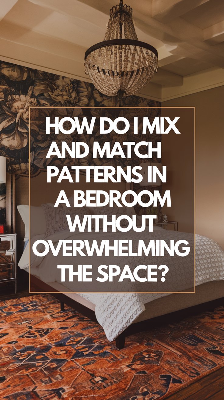 How do I mix and match patterns in a bedroom without overwhelming the space?