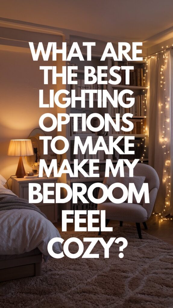 What are the best lighting options to make my bedroom feel cozy?