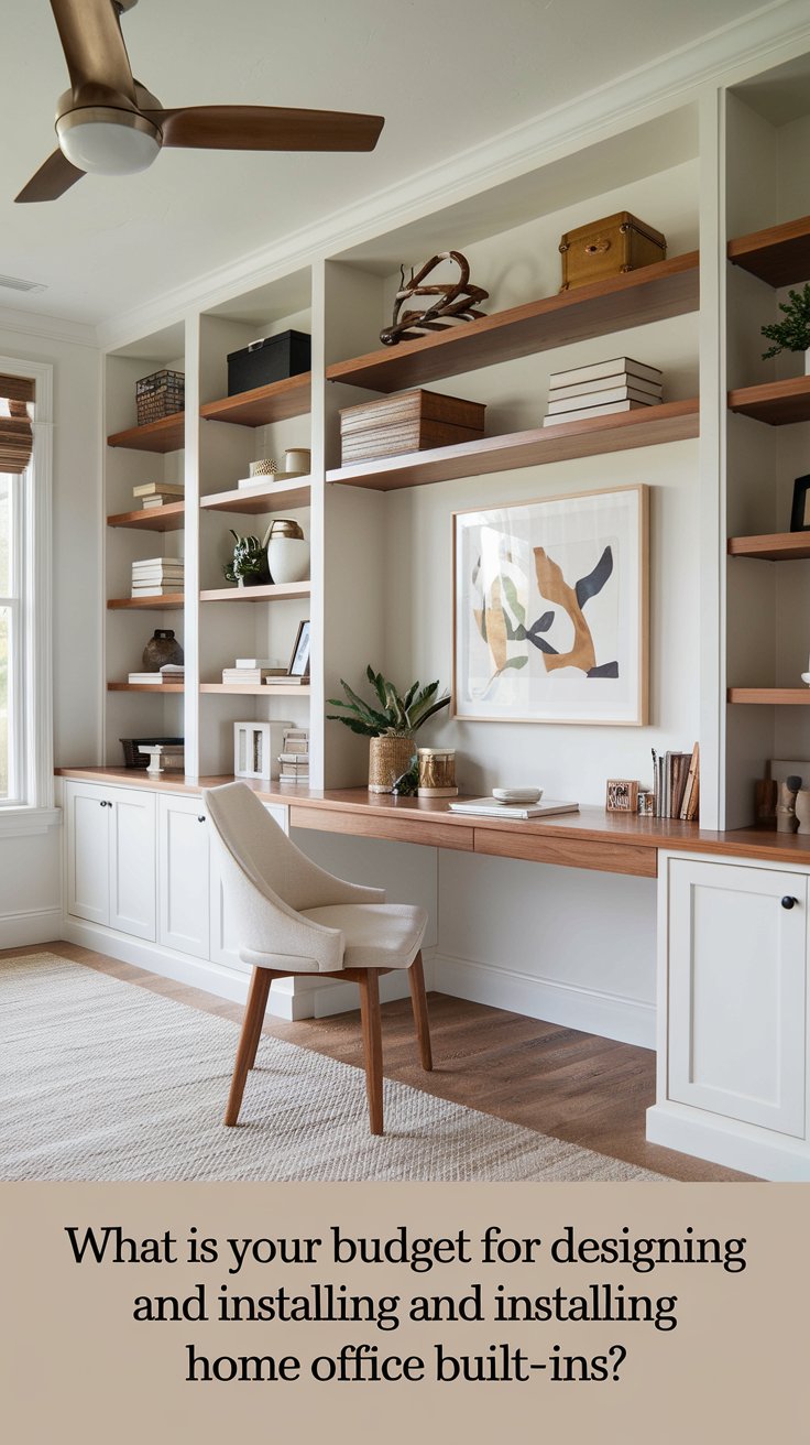 What is your budget for designing and installing home office built-ins?