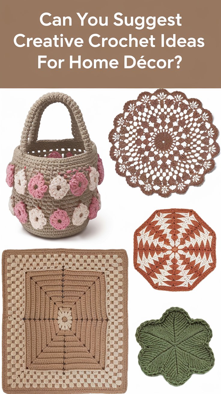 Can you suggest creative crochet ideas for home décor?