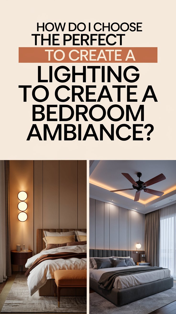 How do I choose the perfect lighting to create a relaxing bedroom ambiance