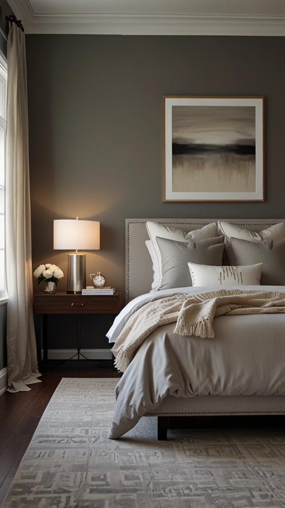 How can I incorporate a cozy yet minimalist vibe into my bedroom decor?
