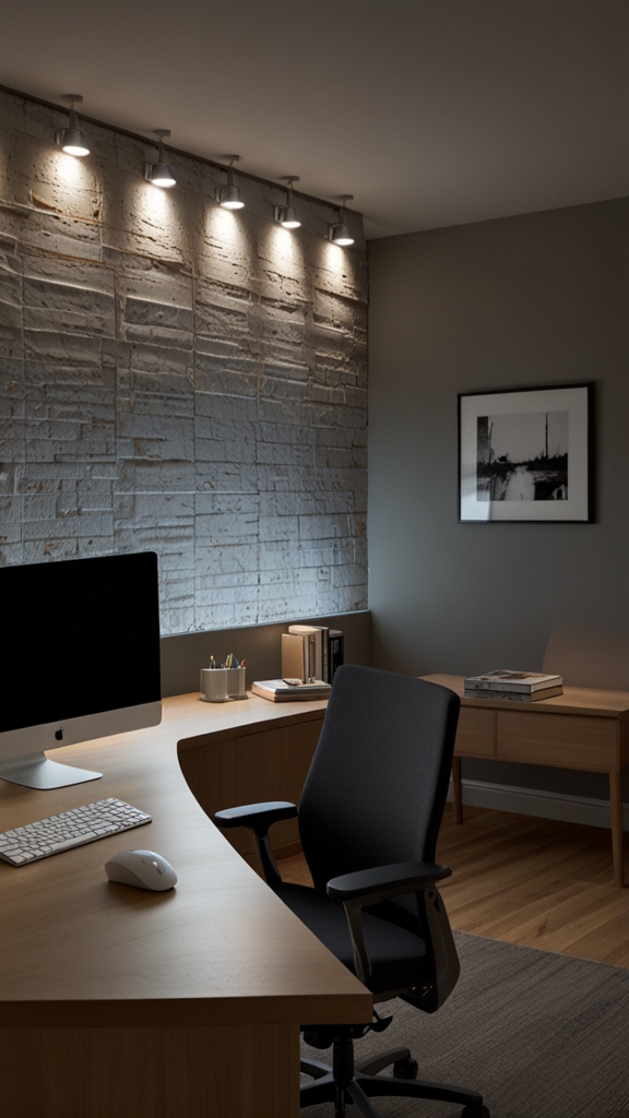 Optimize lighting in your home office to reduce eye strain by using adjustable desk lamps, natural light, and reducing glare from screens. #HomeOfficeTips #EyeStrainRelief #OptimalLighting #WorkFromHome #Productivity