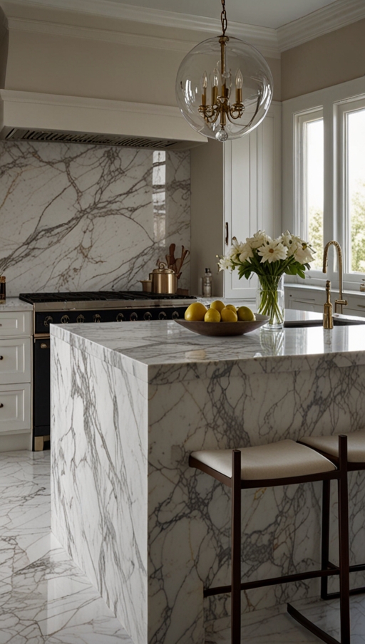 Which materials and finishes do you prefer for countertops, cabinets, and flooring?