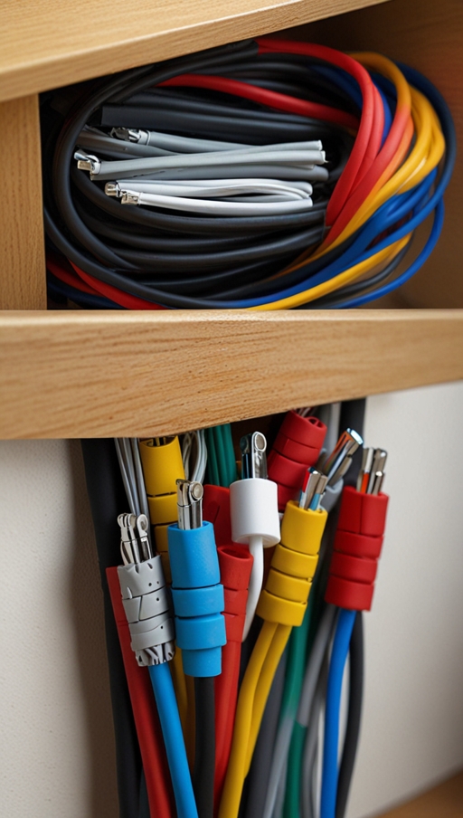 What is the best way to manage and organize cables in a home office?