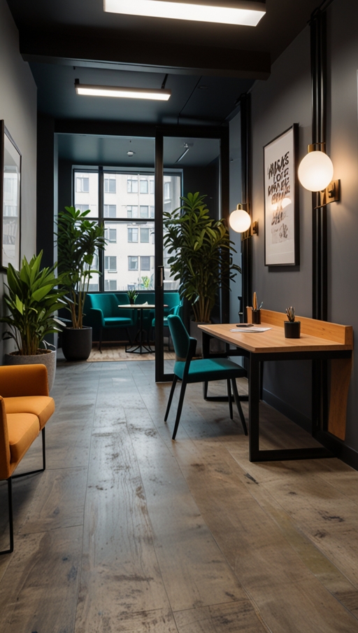 How can you create a productive work environment in a small or shared space?