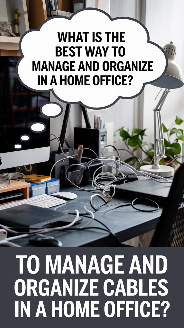 What is the best way to manage and organize cables in a home office?