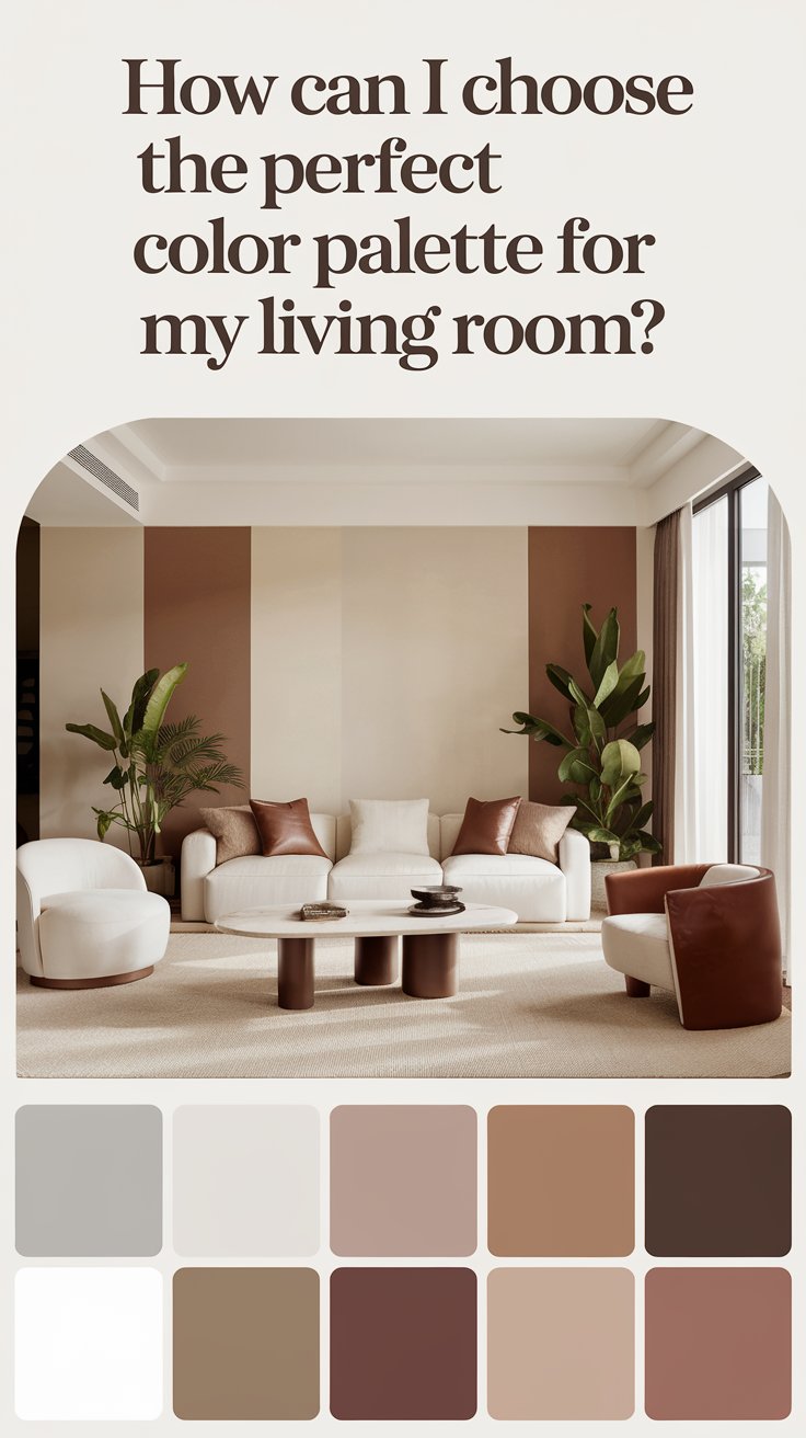 How can I choose the perfect color palette for my living room?