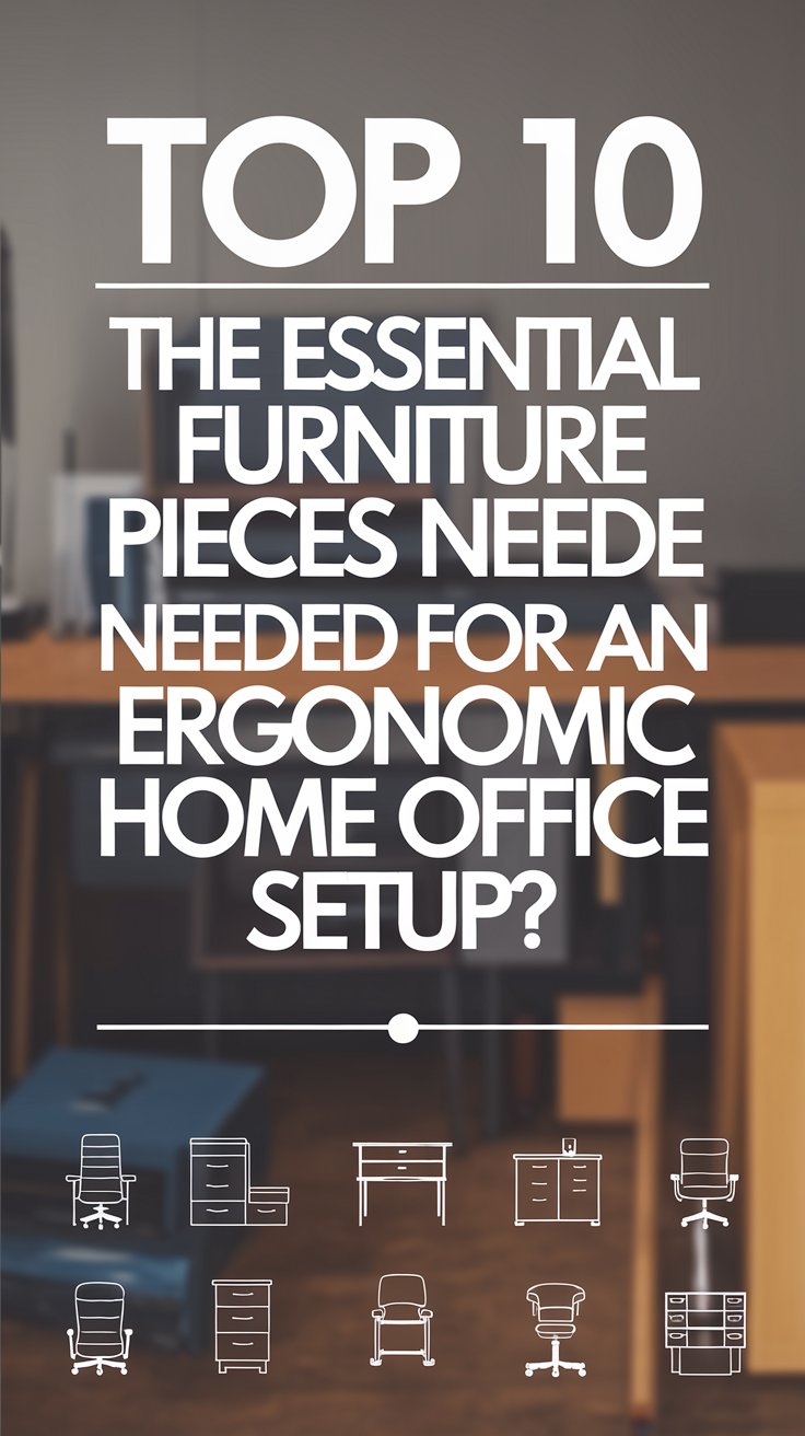 Top 10 the essential furniture pieces needed for an ergonomic home office setup?