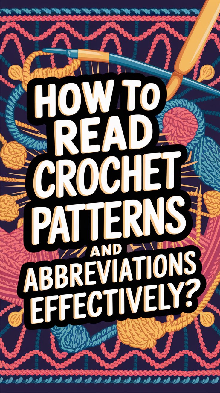 How do I read crochet patterns and abbreviations effectively?