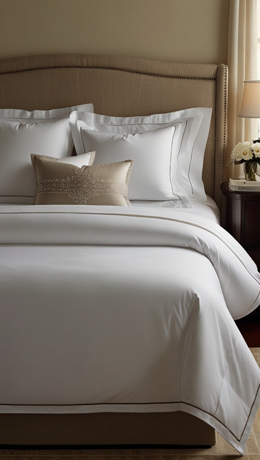 What are some popular bedding styles and patterns for a chic bedroom look?