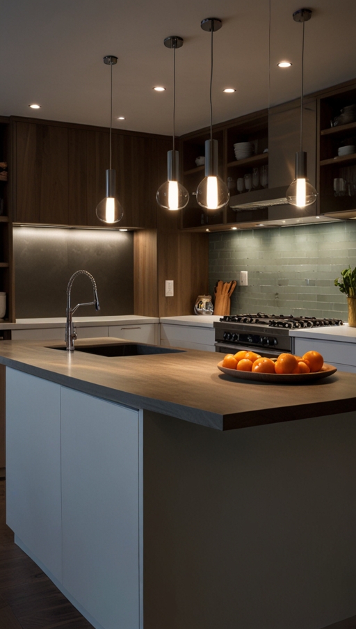 Lighting is one of the most crucial elements in kitchen design. A well-lit kitchen is not only aesthetically pleasing but also functional, ensuring safety, efficiency, and a warm ambiance.