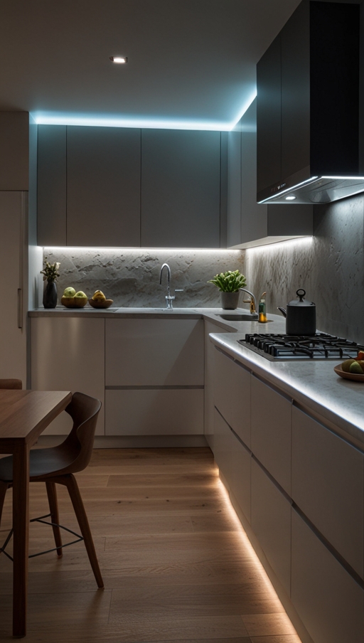 Lighting is one of the most crucial elements in kitchen design. A well-lit kitchen is not only aesthetically pleasing but also functional, ensuring safety, efficiency, and a warm ambiance.