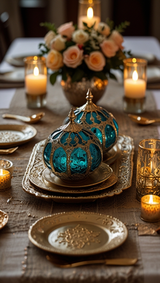 What are some traditional Ramadan decorations that can enhance the festive atmosphere at home?