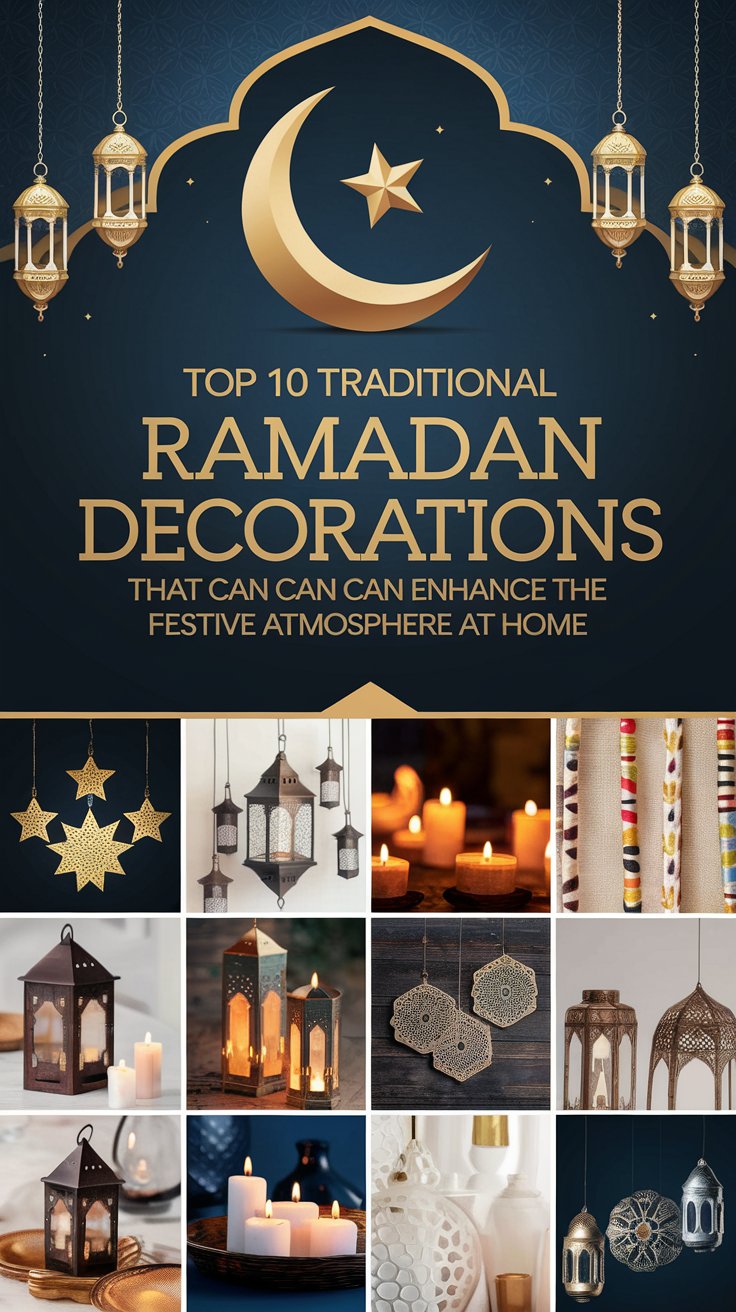 Top 10 traditional Ramadan decorations that can enhance the festive atmosphere at home.