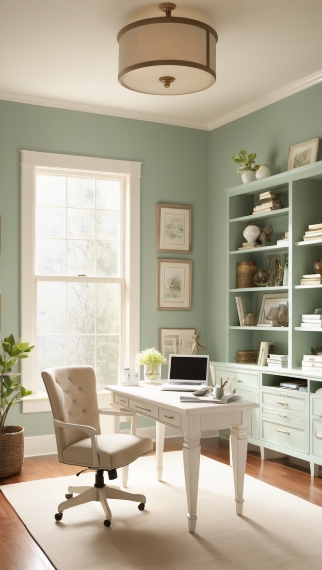home office wall colors, best home office wall paint, cozy home office colors, home office wall decor ideas, modern home office color palette